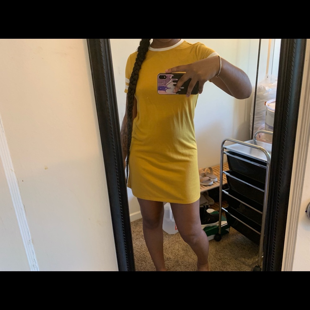 Mustard yellow dress